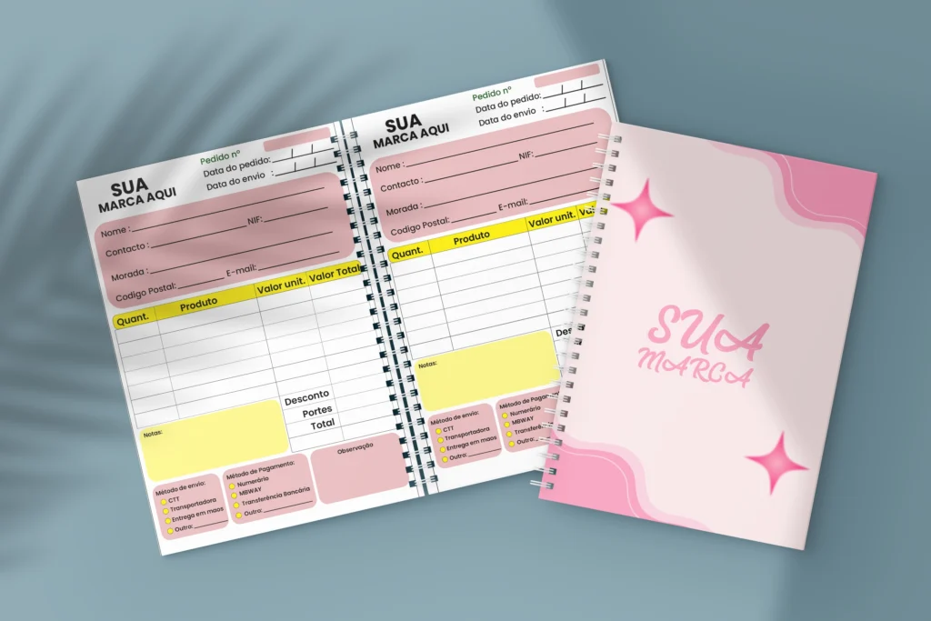 Caderno de encomendas A5