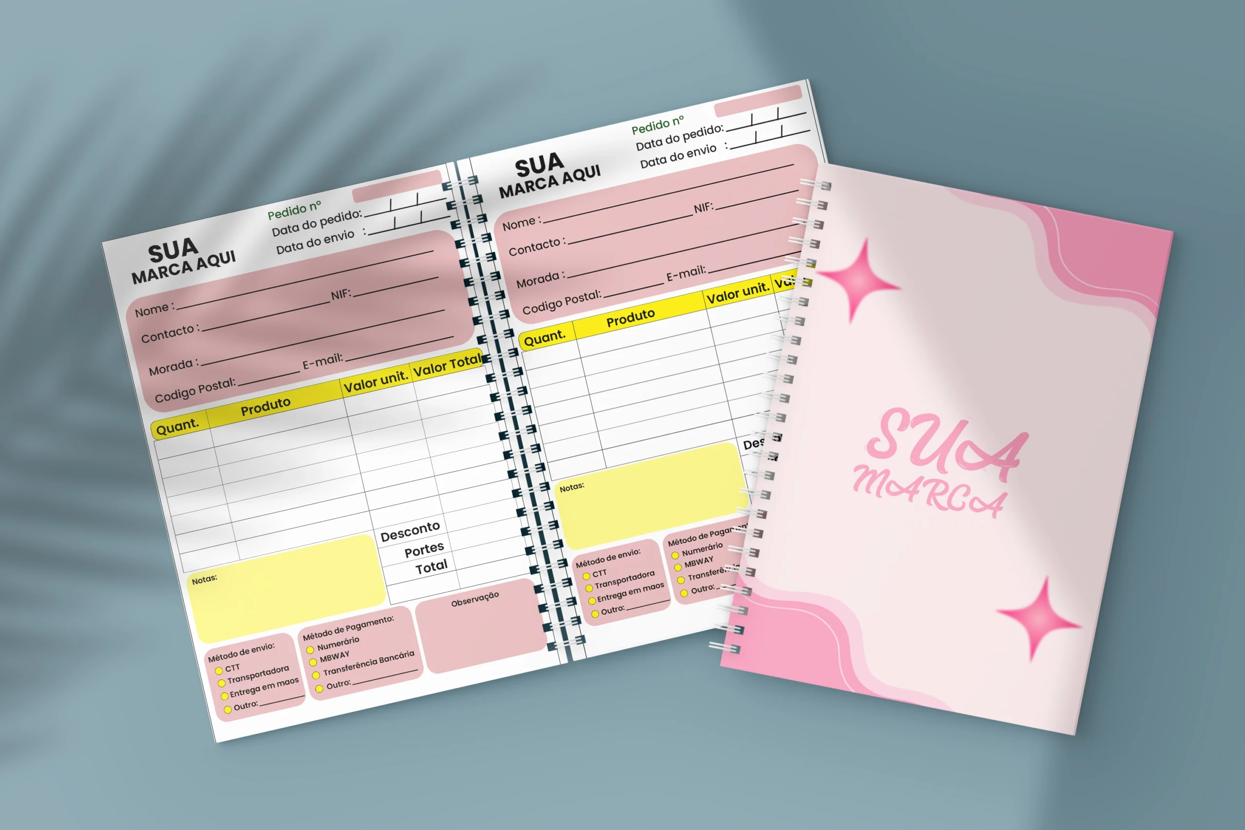 Caderno de encomendas A5