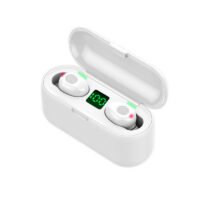 Auriculares desportivos à prova d’água com Bluetooth sem fios – White