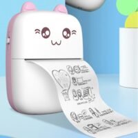 Mini impressora portátil com Bluetooth e Wi-Fi, nova impressora para imprimir fotos, títulos e notas, ideal para estudantes. Impressão rápida e prática, perfeita para imprimir etiquetas e textos.