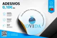 Pacote 24 Adesivos Personalizados – Autocolantes personalizados