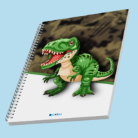 Caderno Espiral A5 Pautado T-Rex