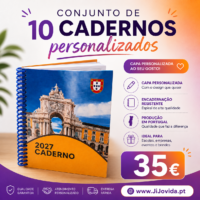 Conjunto de 10 Cadernos Personalizados