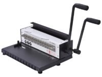 RAYSON Encadernadora Espiral Wire-o de Passo 3:1, Perfura 15 Folhas, Encaderna Até 130 Folhas, 34 Furos Quadrados, Punção Ajustável, TD-1500B34 - Black