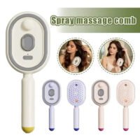 Escova de cabelo elétrica com spray de ar para massagem e atomização de óleos essenciais, antiestática, para modelação e definição do cabelo. Ideal para salões de beleza.