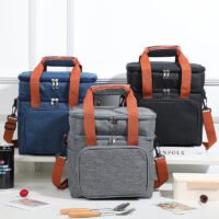 Bolsa Térmica, Lancheira Portátil, Lancheira Grande Para Trabalho, Escola Ou Piquenique, Tamanho 24 X 16 X 21 Cm